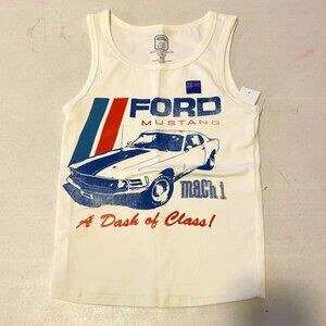 Ford, Mach 1, NWT size XS, (6/7) boy's white tank top Official Licensed Product.